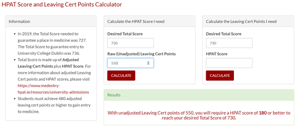 HPAT Score Calculator